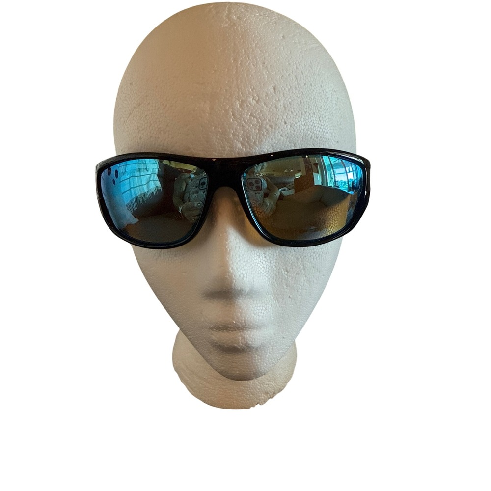 Seastriker Sunglasses Black Frame Blue Mirrored Lens Bill Collector S225